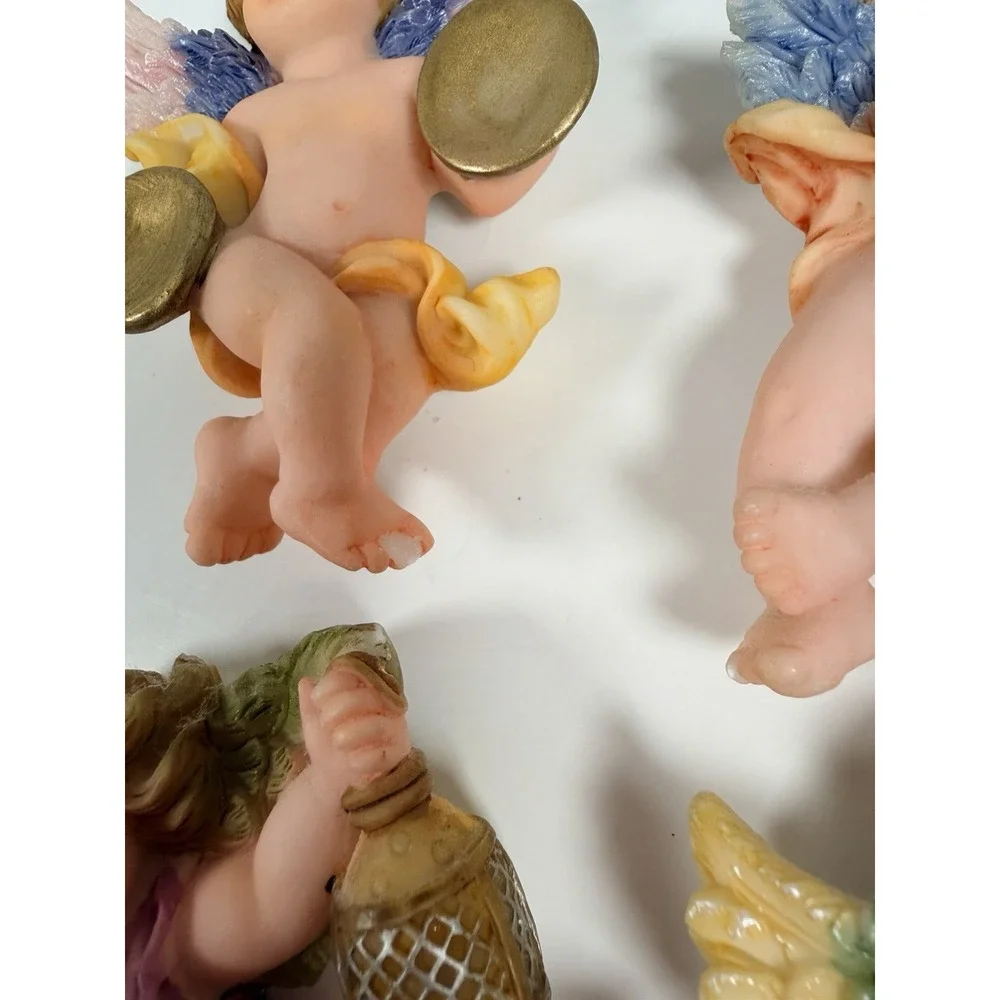 Vintage Baby Angel Cherub Fridge Magnets Lot of 7 READ